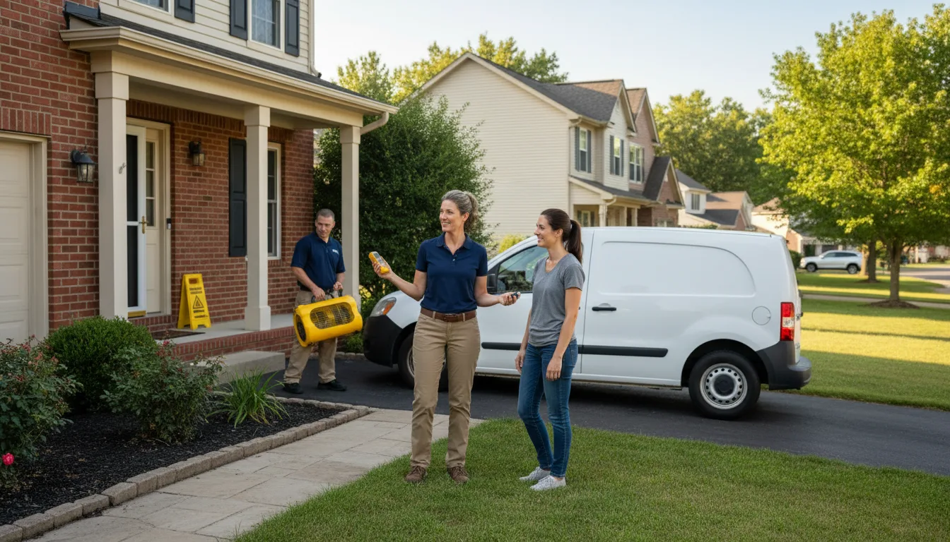 Residential water damage restoration in Muncie, IL